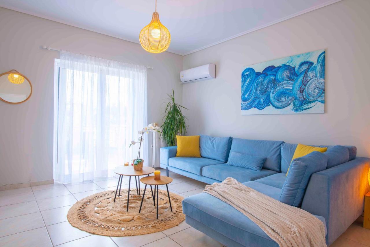 Kima: Relaxing Beach Home Next To Sparkling Waters Néa Mákri Екстериор снимка